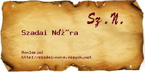 Szadai Nóra névjegykártya
